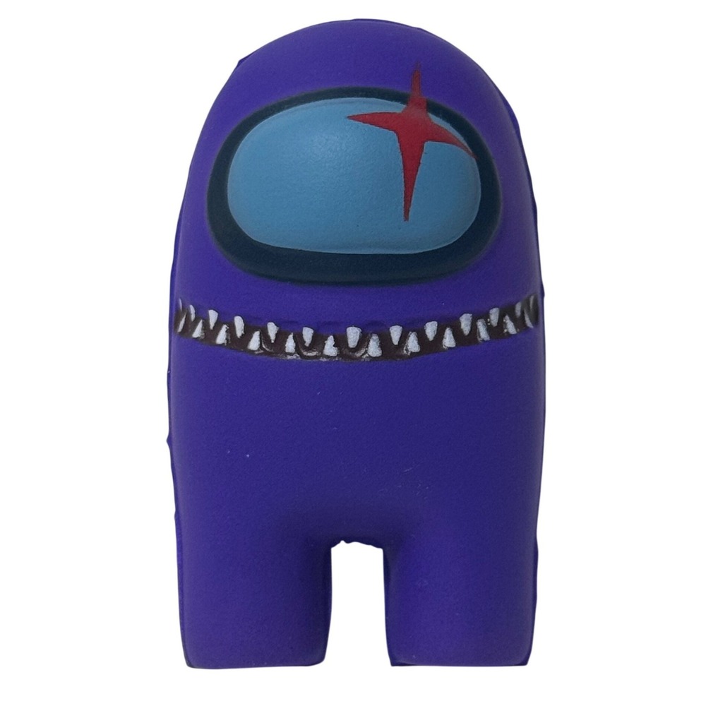Purple Among Us Imposter Squishy Toy Stress Ball Kawaii Licensed Game Character